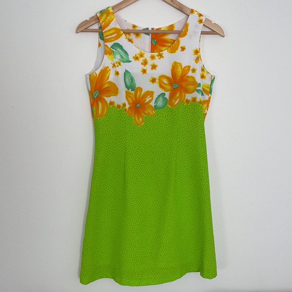 VINTAGE | Floral print sleeveless shift dress - Picture 2 of 7